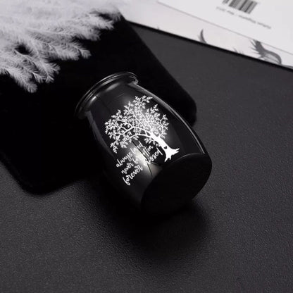 Mini black Tree of Life pet keepsake urn