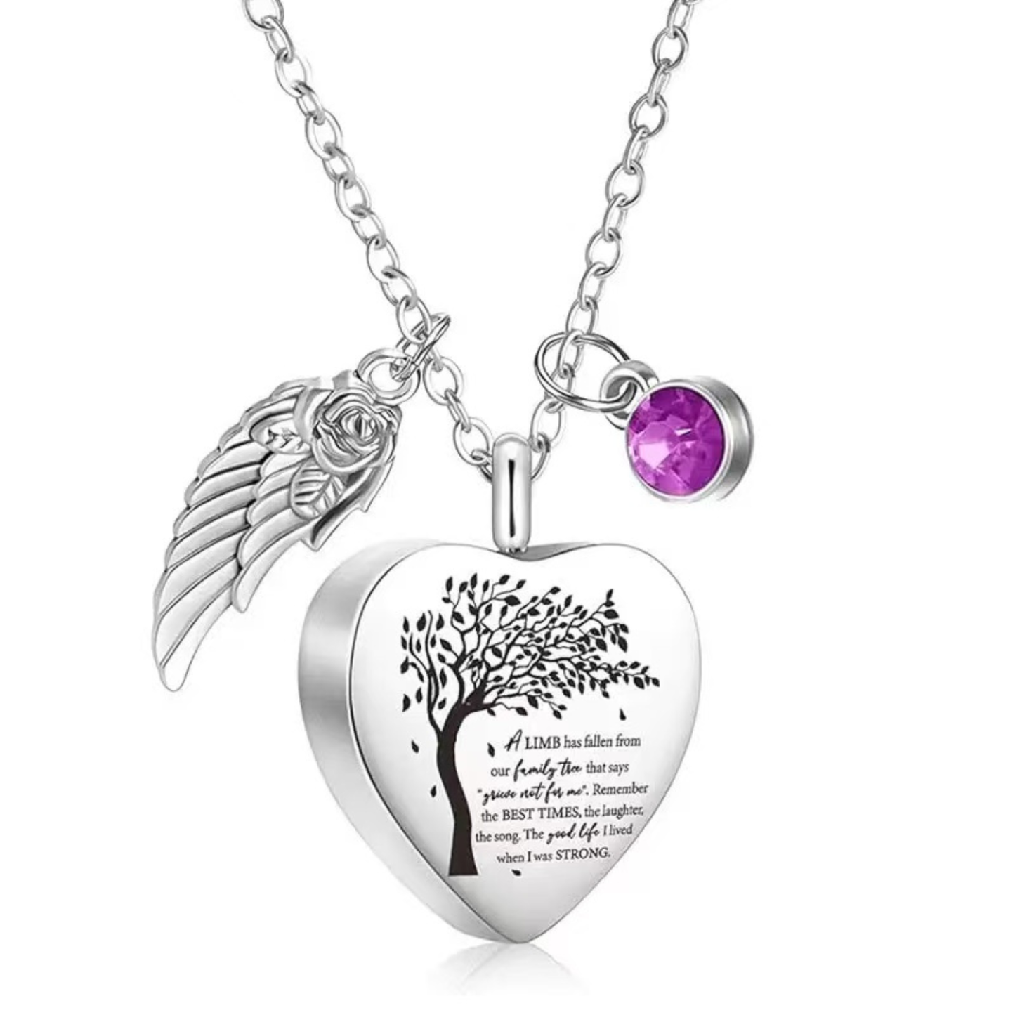 Pet Cremation Jewelry & Mini Keepsake Urn (Choose Style) – Purple Memorial Urn Pendant Necklace or Mini Urn, Screw-Top, Leak-Resistant, for Ashes & Fur