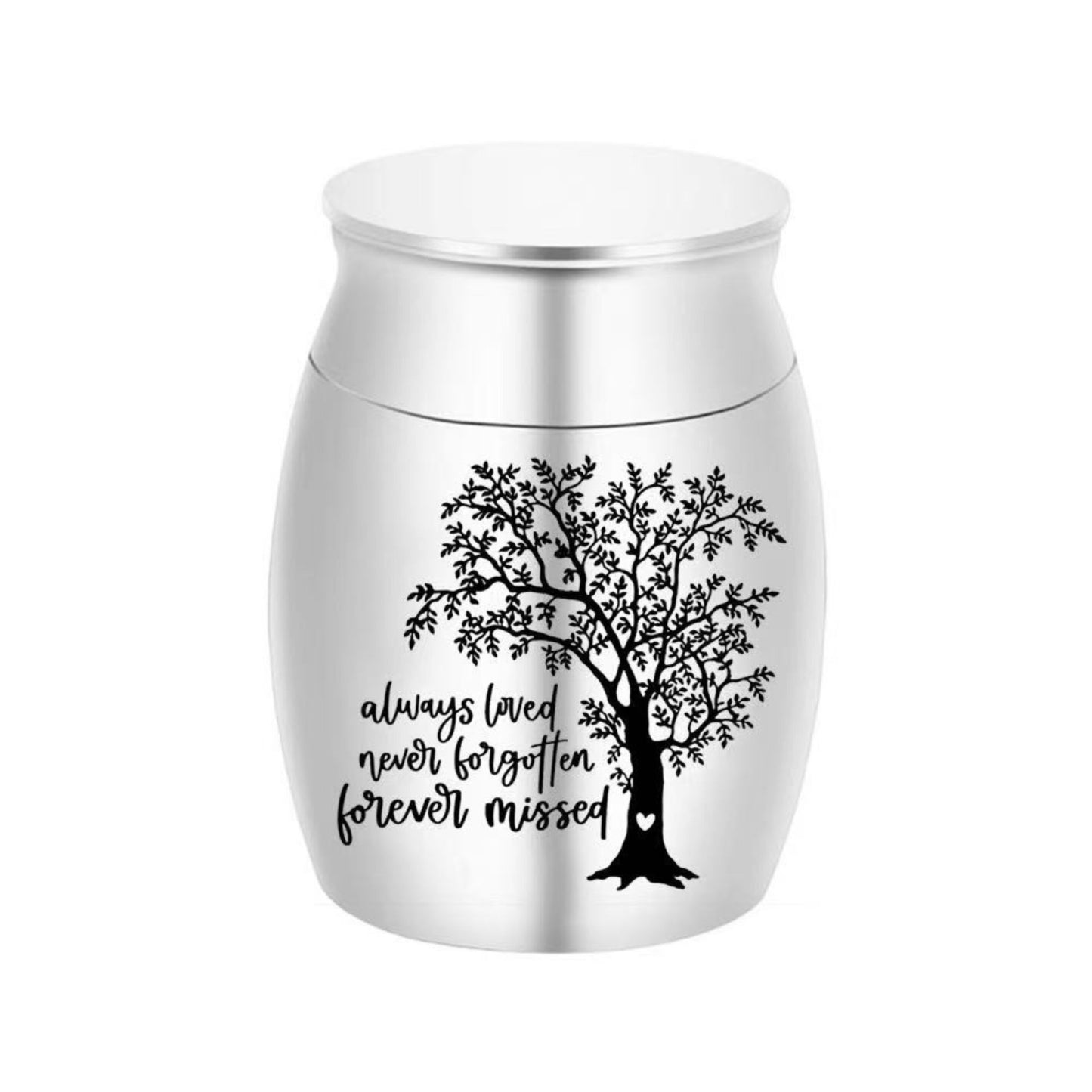 Mini silver Tree of Life pet keepsake urn