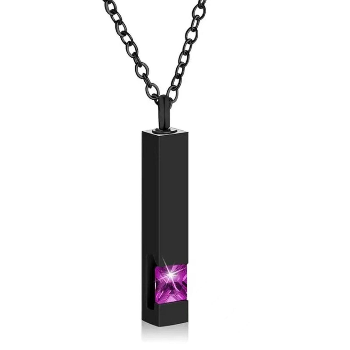 Pet Cremation Jewelry & Mini Keepsake Urn (Choose Style) – Purple Memorial Urn Pendant Necklace or Mini Urn, Screw-Top, Leak-Resistant, for Ashes & Fur