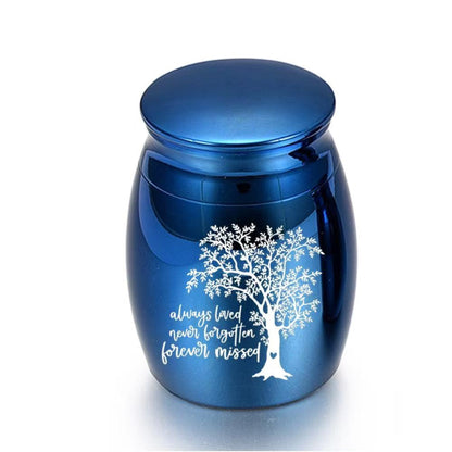 Mini blue Tree of Life pet keepsake urn