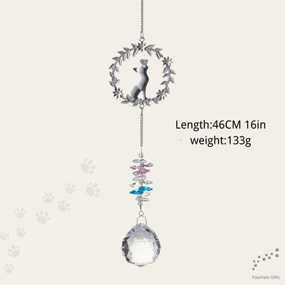 Premium Crystal Pet Memorial Suncatcher — Rainbow Bridge Remembrance Ornament