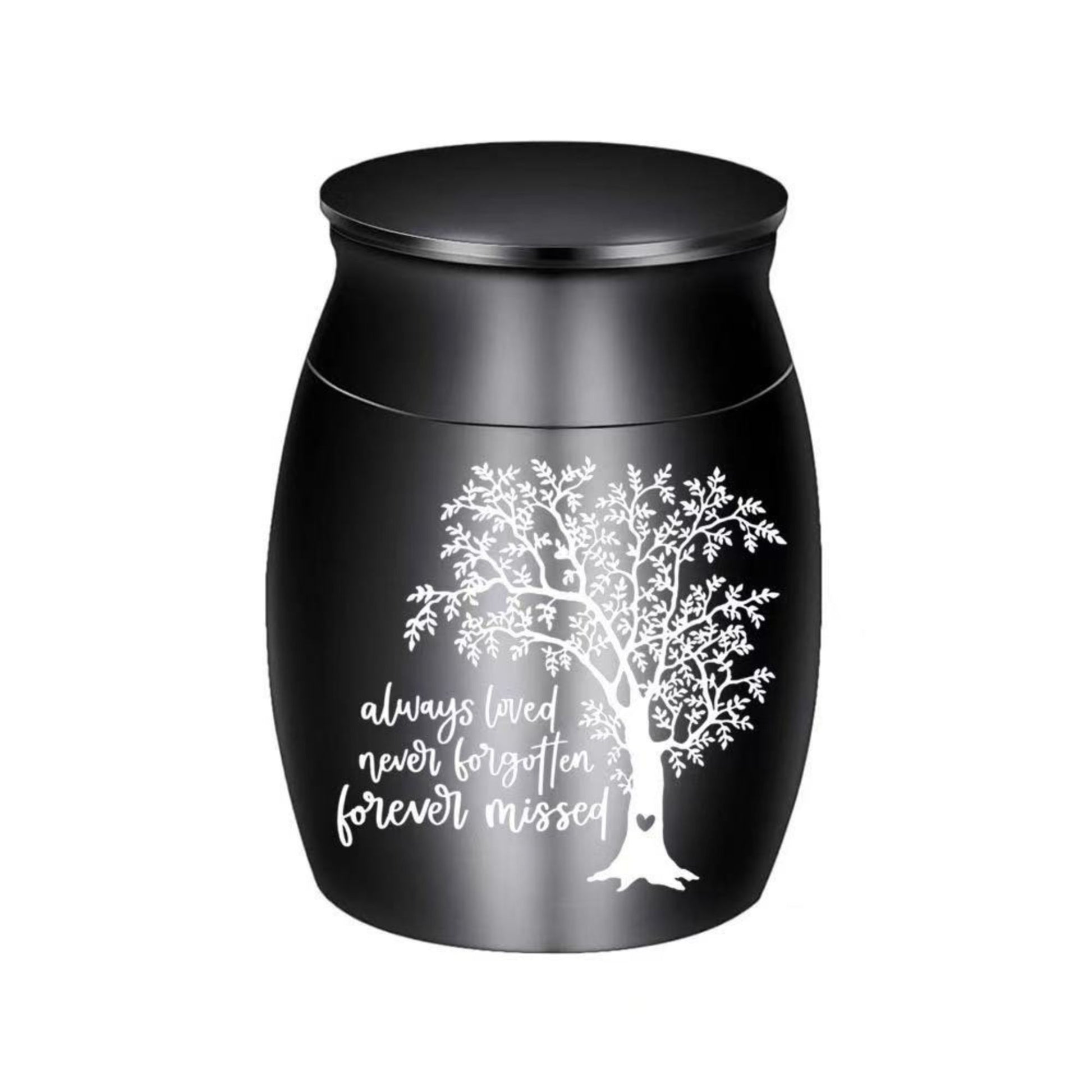 Mini black Tree of Life pet keepsake urn