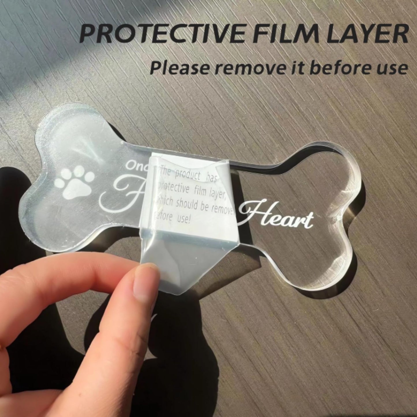 Acrylic Paw & Bone Design for Dog Lovers