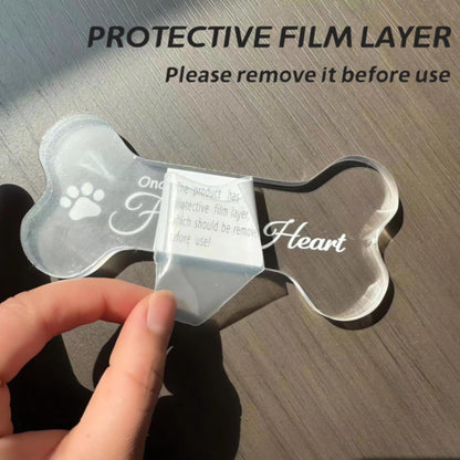 Acrylic Paw & Bone Design for Dog Lovers