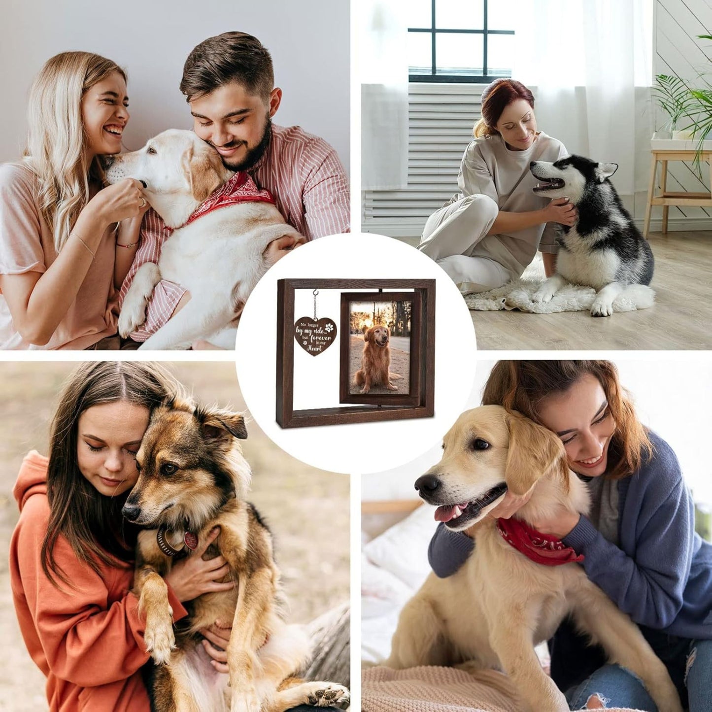 Pet Memorial Gift Collage Frame styled as a heartfelt pet memorial and dog sympathy gift for grieving pet parents