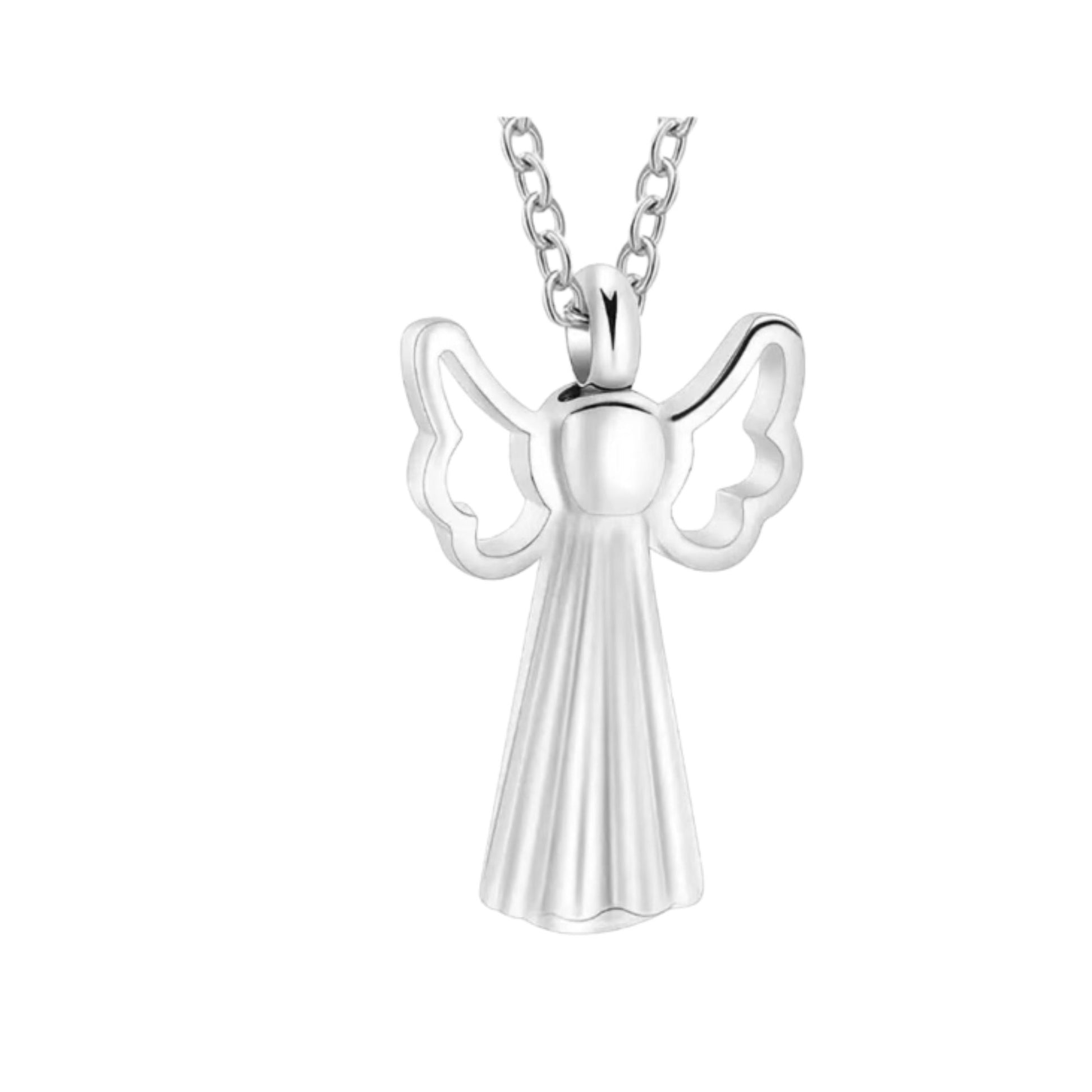 Silver angel pendant necklace