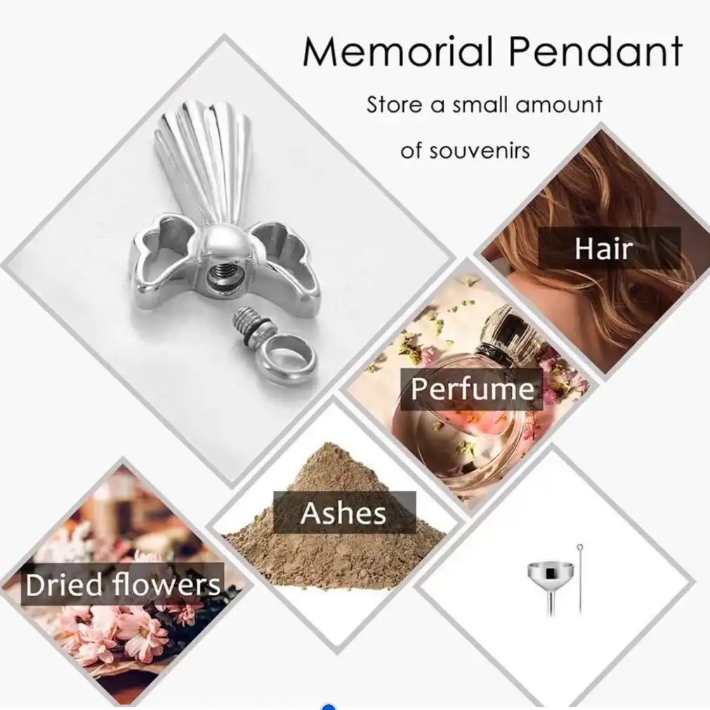 Infographic showing keepsake capacity of the cremation jewelry for pets ashes.