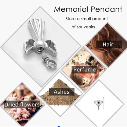 Infographic showing keepsake capacity of the cremation jewelry for pets ashes.