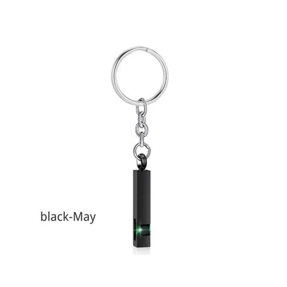 Birthstone Pet Memorial Keychain Urn - Stainless Steel Pillar Keepsake