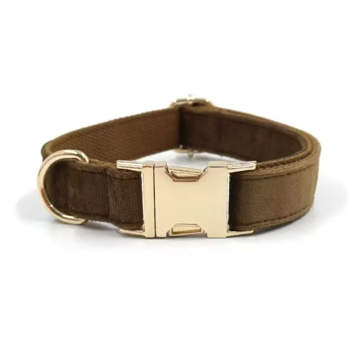 Personalized Velvet Dog Collar with Engraved Name & Phone Number