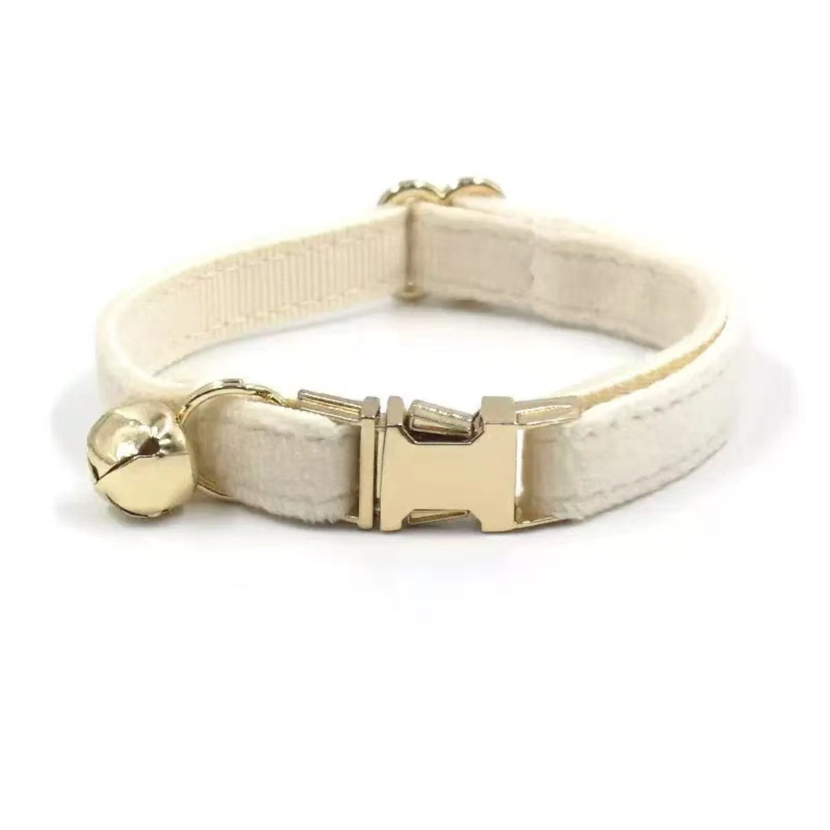 Personalized Velvet Cat Collar with Bell & Engraved Name and Phone Number