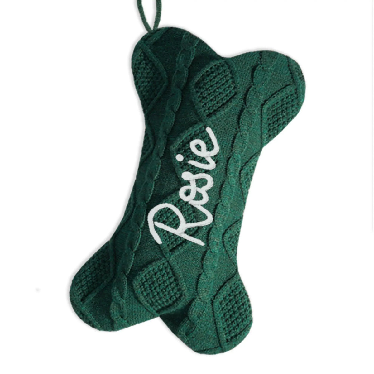 Personalized Dog Christmas Stocking – Custom Embroidered Dog Bone Stocking