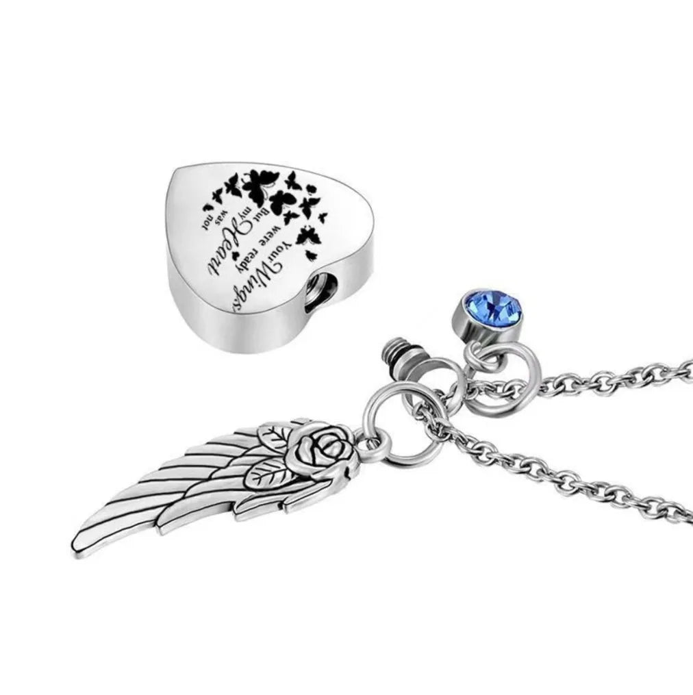 Close-up of the threaded screw cap and O-ring gasket of the pet ashes urn necklace.