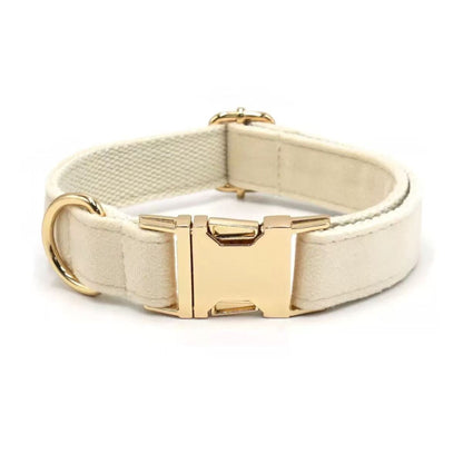 Personalized Velvet Dog Collar with Engraved Name & Phone Number