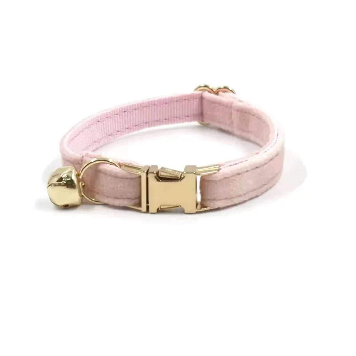 Personalized Velvet Cat Collar with Bell & Engraved Name and Phone Number