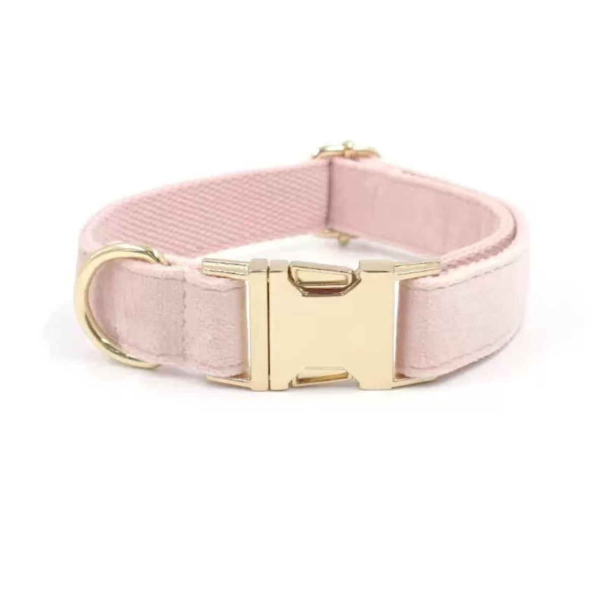 Personalized Velvet Dog Collar with Engraved Name & Phone Number